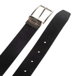 Pre Owned Tod's Black Leather Buckle Belt 90 CM