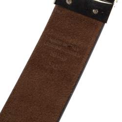 Pre Owned Tod's Black Leather Buckle Belt 90 CM
