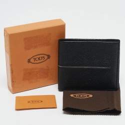 Tod's Black Leather Bifold Wallet