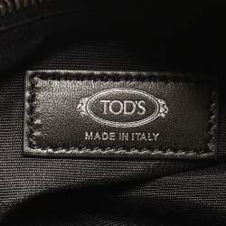 Tod's Multicolor Checkered Nylon and Leather Gommino Tote