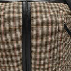 Tod's Multicolor Checkered Nylon and Leather Gommino Tote