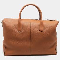 Pre Owned Tod's Brown Leather Large Di Duffle Bag 