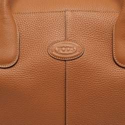 Pre Owned Tod's Brown Leather Large Di Duffle Bag 