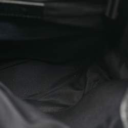 Pre Owned Tod's Black Leather Drawstring Flap Backpack