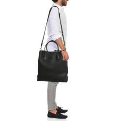 مملوكة مسبقًا حقيبة تسوق يد تودز متوسطة جلد أسود