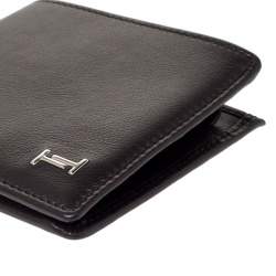 Tod's Dark Brown Leather Double T Bifold Wallet