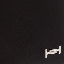 Tod's Dark Brown Leather Double T Bifold Wallet