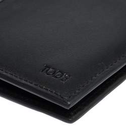 Tod's Black Leather Bifold Wallet