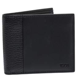 Tod's Black Leather Bifold Wallet