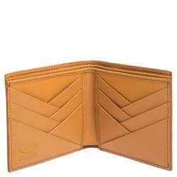 Tod's Orange Leather Bifold Wallet