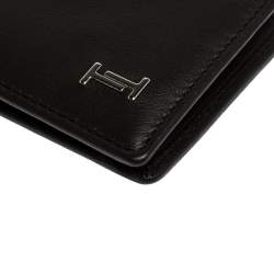 Tod's Dark Brown Leather Double T Bifold Wallet