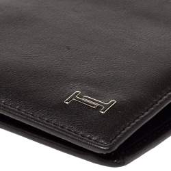 Tod's Dark Brown Leather Double T Bifold Wallet