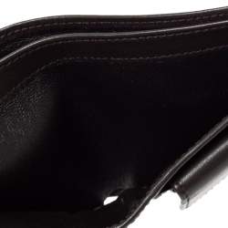 Tod's Dark Brown Leather Double T Bifold Wallet