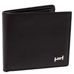 Tod's Dark Brown Leather Double T Bifold Wallet