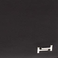 Tod's Dark Brown Leather Double T Bifold Wallet