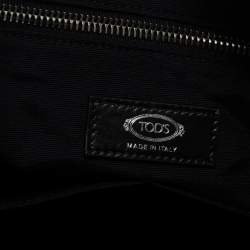 Tod's Navy Blue Nylon Zip Convertible Briefcase/Backpack