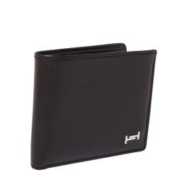 Tod's Dark Brown Leather Double T Bifold Wallet