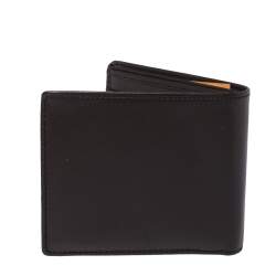 Tod's Dark Brown Leather Double T Bifold Wallet
