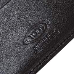 Tod's Dark Brown Leather Double T Bifold Wallet