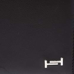 Tod's Dark Brown Leather Double T Bifold Wallet