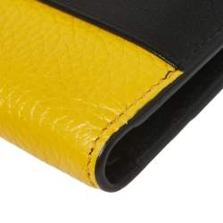 Tod's Black/Yellow Leather Bifold Wallet