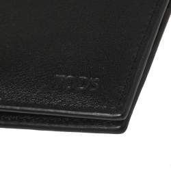 Tod's Black/Yellow Leather Bifold Wallet