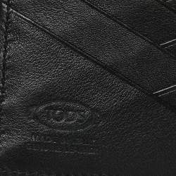 Tod's Black/Yellow Leather Bifold Wallet