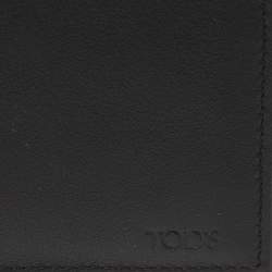 Tod's Black/Yellow Leather Bifold Wallet