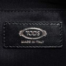 Tod's Dark Brown/Neon Green Leather Zip Waist Belt Bag