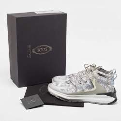 Tod's Grey Camouflage Print Fabric No Code J Sneakers Size 45