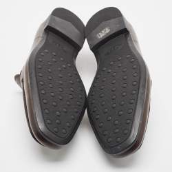 مملوكة مسبقًا Tod's Brown Leather Penny Loafers Size 45.5