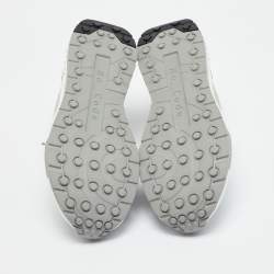 Pre Owned Tod's Grey Camouflage Print Fabric No Code J Sneakers Size 41.5