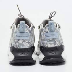Pre Owned Tod's Grey Camouflage Print Fabric No Code J Sneakers Size 41.5