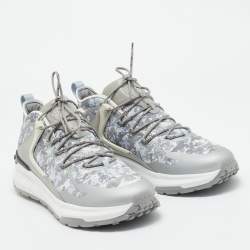 Pre Owned Tod's Grey Camouflage Print Fabric No Code J Sneakers Size 41.5