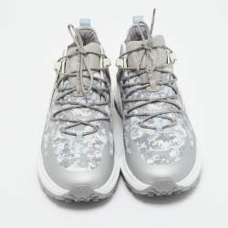 Pre Owned Tod's Grey Camouflage Print Fabric No Code J Sneakers Size 41.5