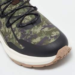 Tod's Green Camouflage Print Fabric No Code J Sneakers Size 47