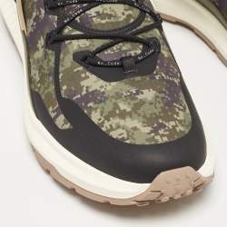 Tod's Green Camouflage Print Fabric No Code J Sneakers Size 47