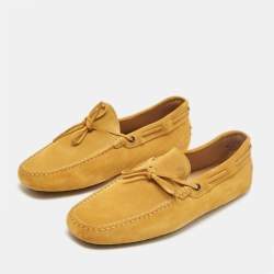 Tod's Brown Suede Gommino Driver Loafers Size 44.5