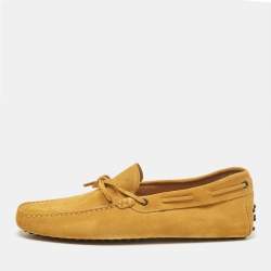 Tod's Brown Suede Gommino Driver Loafers Size 44.5