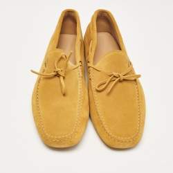 Tod's Brown Suede Gommino Driver Loafers Size 44.5
