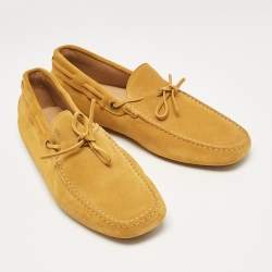 Tod's Brown Suede Gommino Driver Loafers Size 44.5