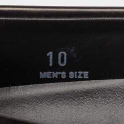 Pre Owned Tod's Black Leather Fringe Driver Loafers Size 44.5