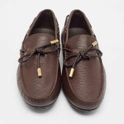 Pre Owned Tod's Brown Leather Lace Up Loafer Size 39.5