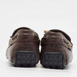 Pre Owned Tod's Brown Leather Lace Up Loafer Size 39.5
