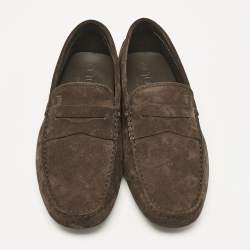 Tod's Brown Suede Slip On Loafers Size 39.5