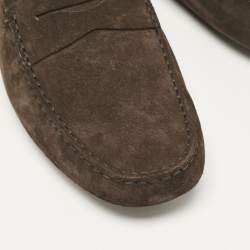 Tod's Brown Suede Slip On Loafers Size 39.5