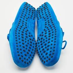 Tod's Blue Suede Gommino Driver Loafers Size 43