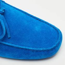 Tod's Blue Suede Gommino Driver Loafers Size 43