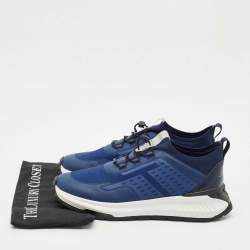 Tod's Blue Mesh and Fabric No_Code J Sneakers Size 42