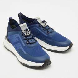 Tod's Blue Mesh and Fabric No_Code J Sneakers Size 42